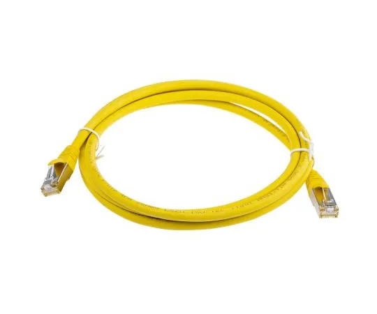63-6704-14　RS PRO Yellow Cat6 Cable, FTP, Male RJ45/Male RJ45, Terminated, 2m　557-290