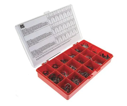 63-6611-48　450 piece E Type, External, Internal Stainless Steel Circlip Kit　278-376