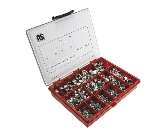 63-6611-45　RS PRO 495 Piece Steel Self Locking Nuts Box　278-095