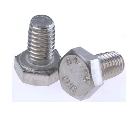 63-6576-33　Plain Stainless Steel Hex, Hex Bolt, M6 x 10mm　190-147