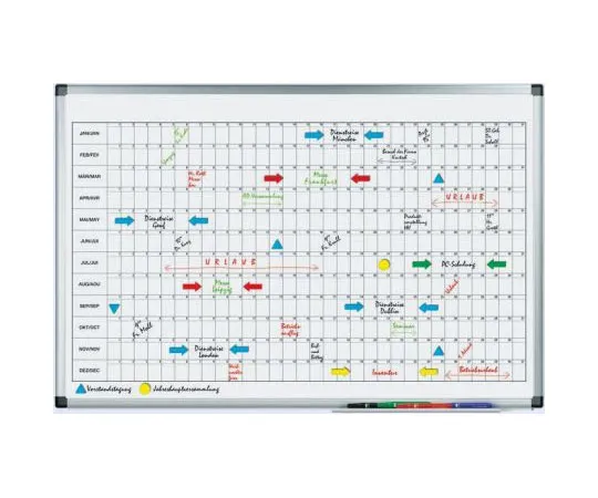 63-7325-05　Legamaster Yearly Magnetic Wall Planner, 900 x 600mm　4110-00
