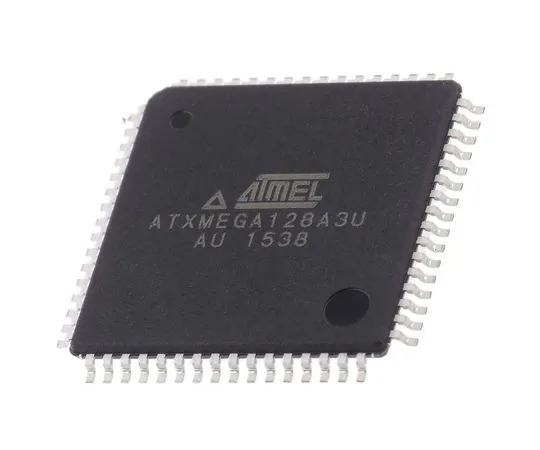 63-7029-59　Microchip, 8/16bit AVR Microcontroller, 32MHz, 128 + 8 kB Flash, 64-Pin TQFP　ATXMEGA128A3U-AU