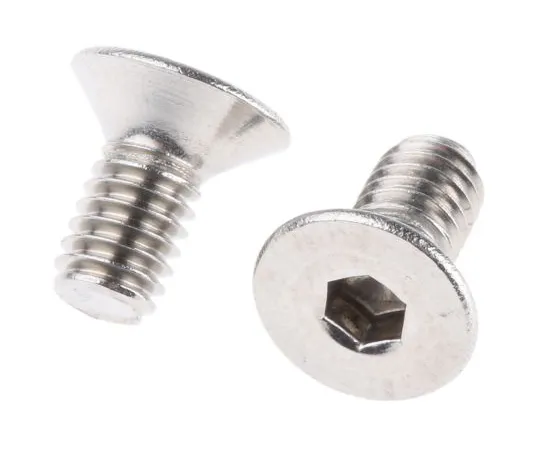 63-6955-23　RS PRO M10 x 50mm Hex Socket Countersunk Screw Plain Stainless Steel　124-7261