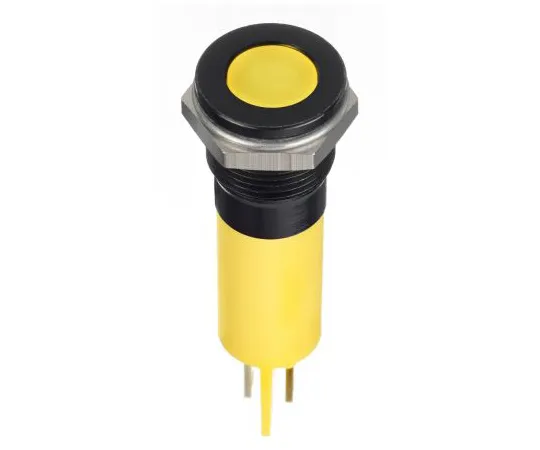 63-6950-52　RS PRO Yellow Indicator, 24 V dc, 12mm Mounting Hole Size, Faston, Solder Lug Termination, IP67　124-6411