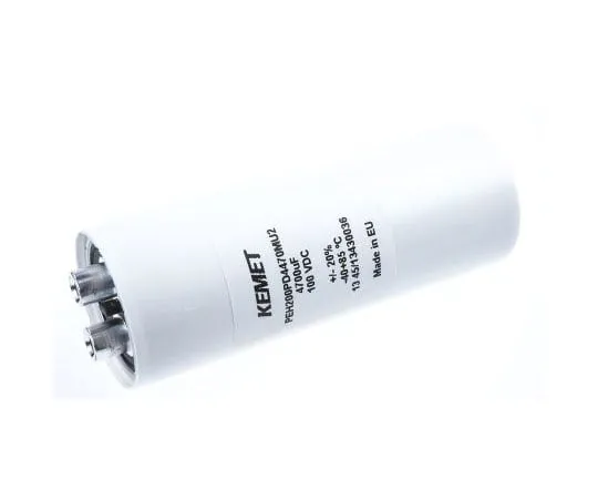 63-7351-60　KEMET 4700μF 100V dc Aluminium Electrolytic Capacitor, Chassis Mount 36.6 x 97.5mm +85°C 36.6mm 97.5mm　PEH200PD4470MU2