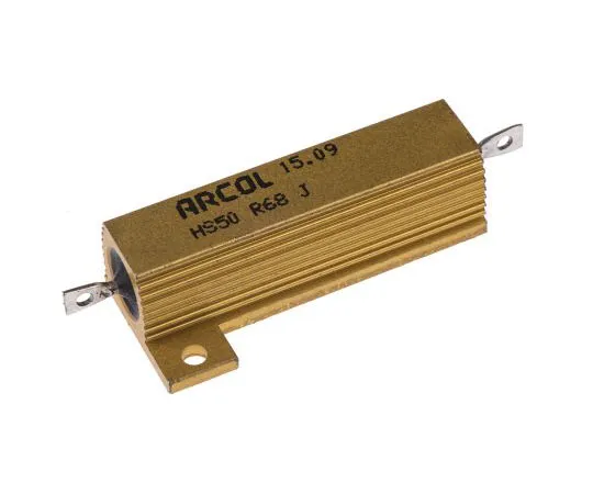 63-7349-54　Arcol HS50 Series Aluminium Ho***d Axial Wire Wound Panel Mount Resistor, 680mΩ ±5% 50W　HS50 R68 J