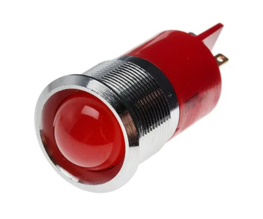 63-6583-14　RS PRO Red Indicator, 12 V dc, 22mm Mounting Hole Size, Solder Tab Termination　206-299