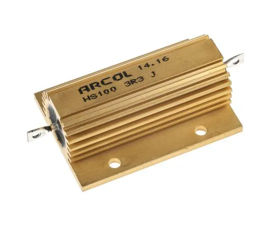 63-7347-40　Arcol HS100 Series Aluminium Ho***d Axial Wire Wound Panel Mount Resistor, 3.3Ω ±5% 100W　HS100 3R3 J