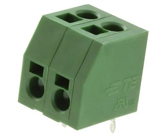 63-6880-89　Substrate Terminal Block 5mm Pitch 1 Row 2 Pole Green　1-2834014-2