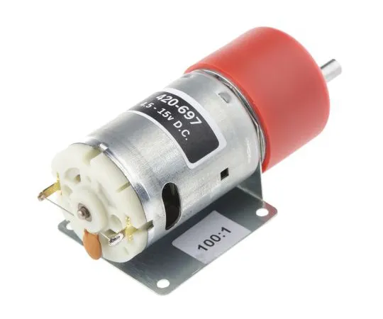 63-6642-51　RS PRO Brushed Geared DC Geared Motor, 19.8 W, 4.5 → 15 V, 59 Ncm, 120 rpm, 6mm Shaft Diameter　420-697