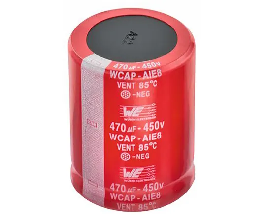 63-6969-30　Wurth Elektronik 470μF 450V dc Aluminium Electrolytic Capacitor, Through Hole 35 (Dia.) x 47mm +85°C 35mm 10mm　861221486023