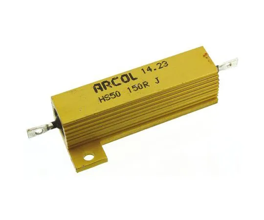 63-7349-63　Arcol HS50 Series Aluminium Ho***d Axial Wire Wound Panel Mount Resistor, 150Ω ±5% 50W　HS50 150R J