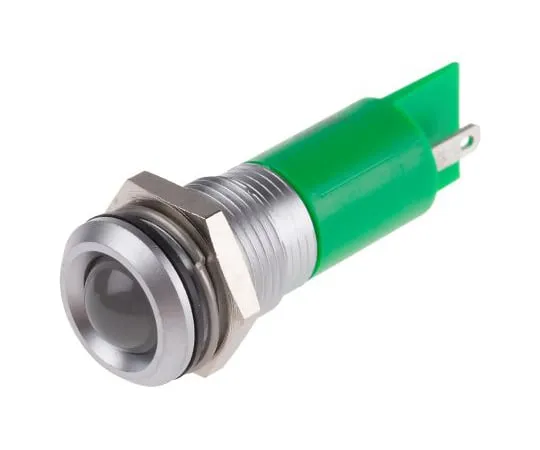 63-6583-61　RS PRO Green Indicator, 24 V ac/dc, 14mm Mounting Hole Size, Solder Tab Termination, IP67　206-924