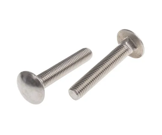 63-6833-70　Plain Stainless Steel Coach Bolt, M10 x 60mm　122-4438