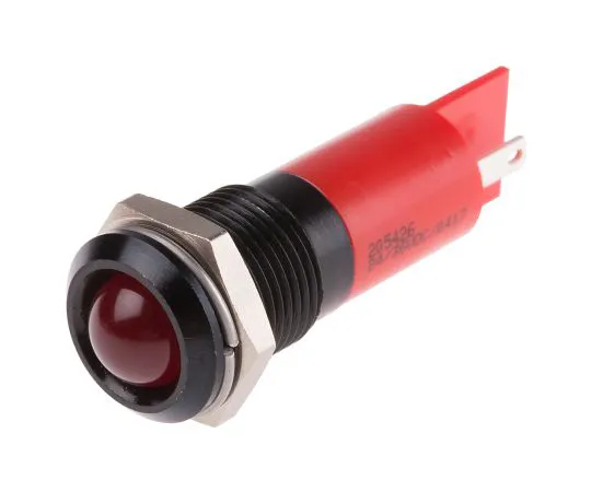 63-6582-56　RS PRO Red Indicator, 24 → 36 V dc, 14mm Mounting Hole Size, Tab Termination　205-426