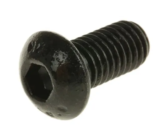 63-6612-78　RS PRO M8 x 16mm Hex Socket Button Screw Black, Self-Colour Steel　281-344
