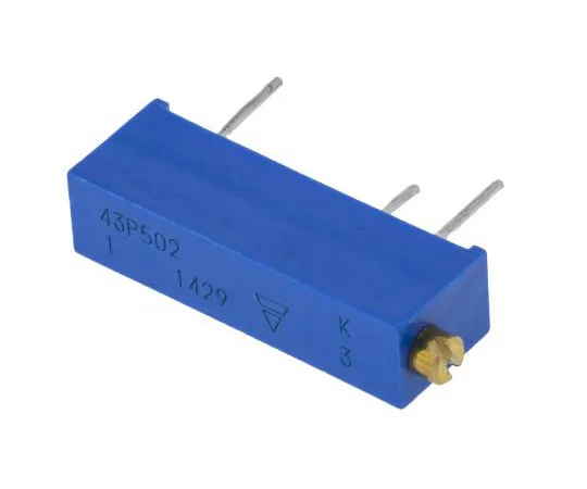 63-7349-69　5kΩ Through Hole Trimmer Potentiometer 0.5W Side Adjust Vishay 43P Series　M43P502KB40