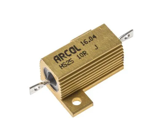 63-7348-69　Arcol HS25 Series Aluminium Ho***d Axial Wire Wound Panel Mount Resistor, 10Ω ±5% 25W　HS25 10R J