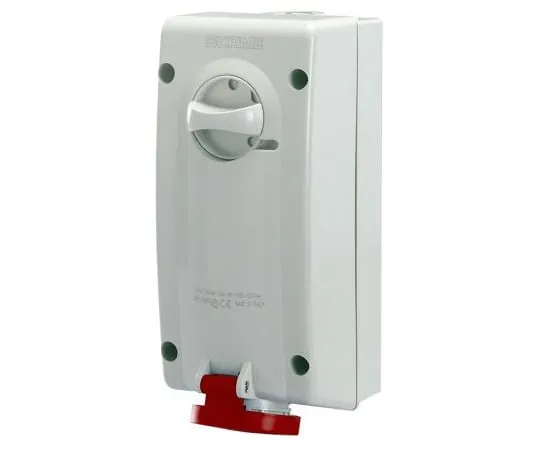 63-6988-06　RS PRO Switchable IP44 Industrial Interlock Socket 3P+N+E, Earthing Position 6h, 16A, 415 V　125-4371