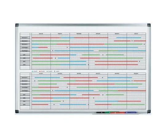 63-7325-06　Legamaster Yearly Magnetic Wall Planner, 900 x 600mm　4140-00