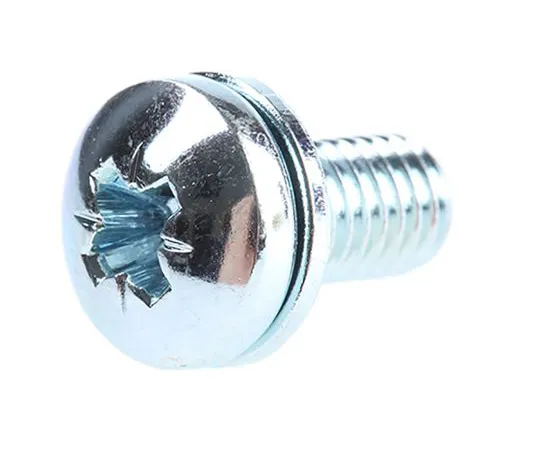 63-6611-92　RS PRO M5 x 10mm Zinc Plated Steel Pan Head Sems Screw, Spring Washer　279-234