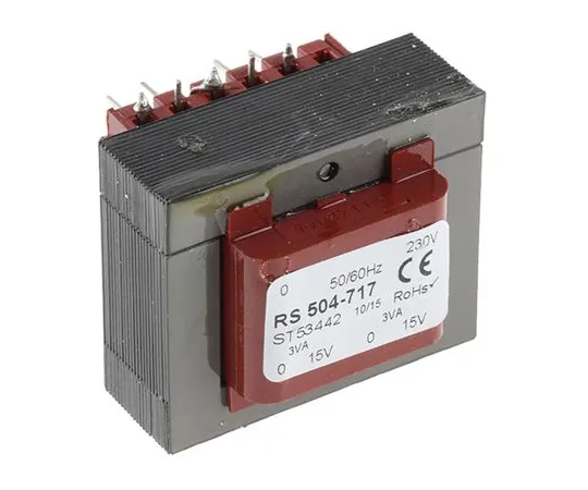 63-6680-74　15V ac 2 Output Through Hole PCB Transformer, 6VA　504-717