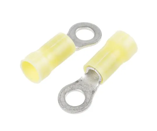 63-6735-65　Insulated Round Crimp Terminal Plastic Grip Inner Diameter: 5 mm Stud Diameter: M5 Yellow 12 AWG　160292