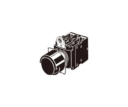 62-4756-03　Pushbutton switch (Round) (half guard type) (LED lighting decompression unit) (Round body type Φ22/25) A22L　A22L-HR-T2-01M