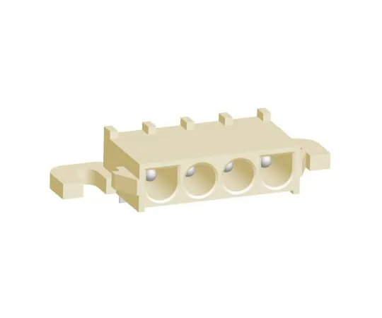 63-6938-84　Headers for connecting boards Maiten lock 4 poles 6.35 mm 1 row right angle　1969805-1