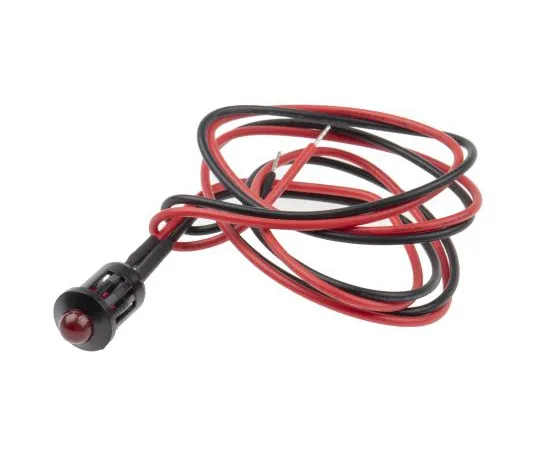 63-6583-55　RS PRO Red Indicator, 24 V dc, 8mm Mounting Hole Size, Lead Wires Termination　206-845