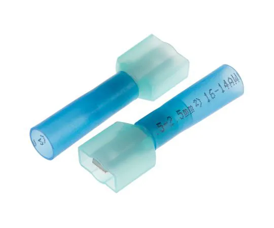 63-6977-87　RS PRO, Blue Insulated Crimp Tab Terminal, 1.5mm² to 2.5mm², 16AWG to 14AWG, 6.35 x 0.8mm　125-1978
