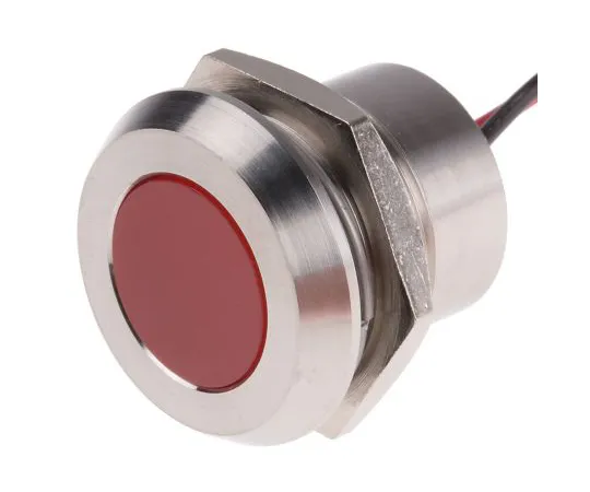 63-6882-79　RS PRO Red Indicator, 220 V ac, 22mm Mounting Hole Size, Lead Wires Termination, IP67　123-2426