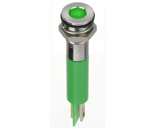 63-7039-62　RS PRO Green Indicator, 2 V dc, 8mm Mounting Hole Size, Faston, Solder Lug Termination, IP67　134-5535