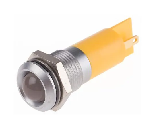 63-6583-58　RS PRO Yellow Indicator, 24 V ac/dc, 14mm Mounting Hole Size, Solder Tab Termination, IP67　206-895