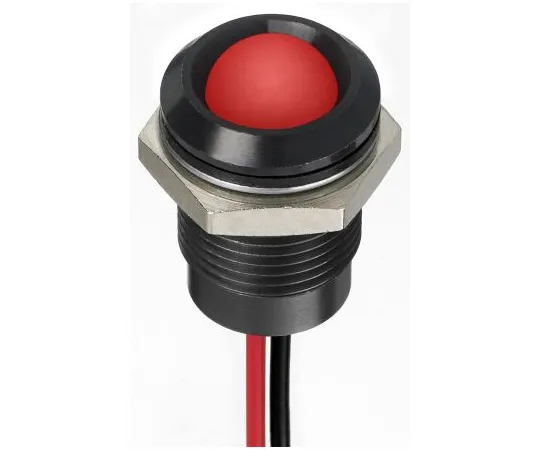 63-7021-37　RS PRO Red Indicator, 220 V ac, 14mm Mounting Hole Size, Lead Wires Termination, IP67　130-2285