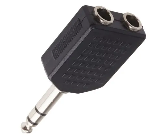 63-6627-94　RS PRO AV Adapter, Female 1/4 in Stereo to Male 1/4 in Stereo　392-586