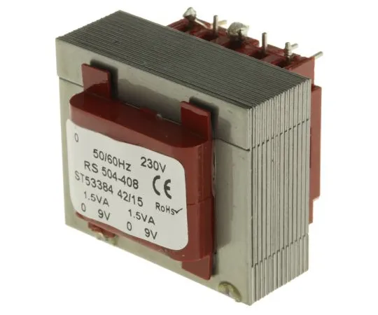 63-6680-31　9V ac 2 Output Through Hole PCB Transformer, 3VA　504-408