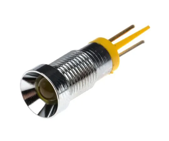 63-6583-08　RS PRO Yellow Indicator, 2 V dc, 8mm Mounting Hole Size, Solder Tab Termination　206-227