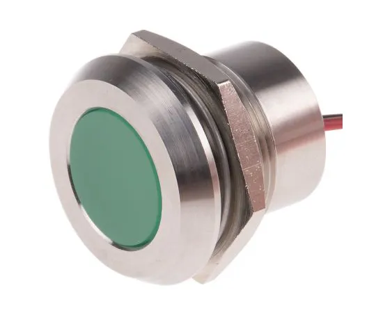 63-6882-81　RS PRO Green Indicator, 24 V dc, 22mm Mounting Hole Size, Lead Wires Termination, IP67　123-2428