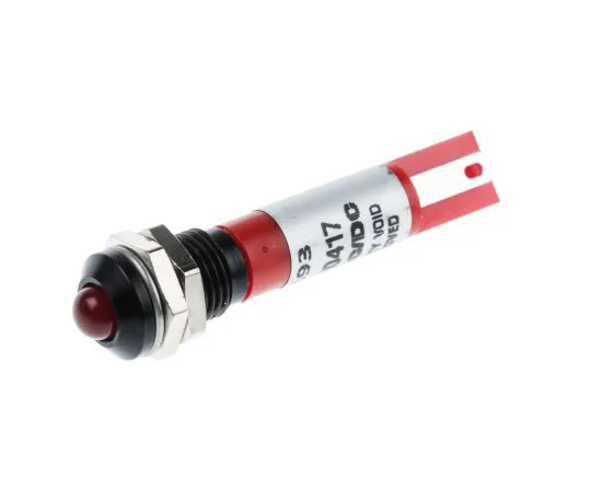63-6587-94　RS PRO Red Indicator, 24 V ac/dc, 8mm Mounting Hole Size, Solder Tab Termination, IP67　212-193