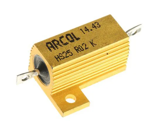 63-7349-36　Arcol HS25 Series Aluminium Ho***d Axial Wire Wound Panel Mount Resistor, 20mΩ ±10% 25W　HS25 R02 K