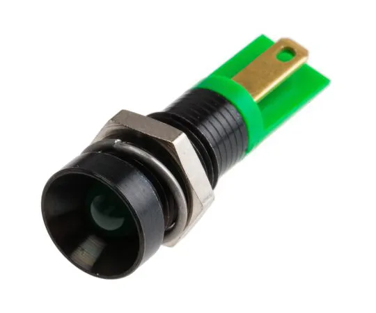 63-6583-04　RS PRO Green Indicator, 2 V dc, 8mm Mounting Hole Size, Solder Tab Termination　206-132