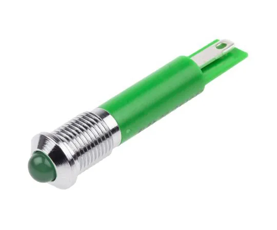 63-6581-74　RS PRO Green Indicator, 230 V ac, 8mm Mounting Hole Size, Tab Termination　204-271