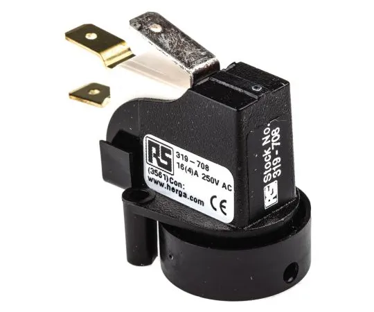 63-6618-42　RS PRO 6871 Series Momentary Air Switch, 250mm Fly Lead, Surface Mounted　319-708