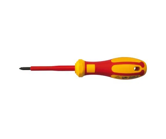 63-6979-09　RS Pro, VDE 1000V Approved Pozidriv Insulated Screwdriver PZ1 Tip 80 mm Chrome Vanadium Molybdenum Steel　125-3086