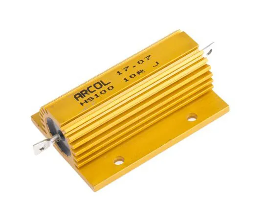 63-7351-47　Arcol HS100 Series Aluminium Ho***d Axial Wire Wound Panel Mount Resistor, 10Ω ±5% 100W　HS100 10R J
