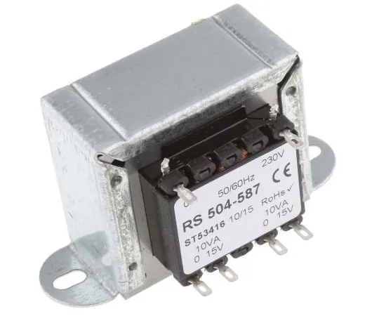 63-6680-53　RS PRO 20VA 2 Output Chassis Mounting Transformer, 15V ac　504-587