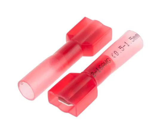 63-6977-86　RS PRO, Red Insulated Crimp Tab Terminal, 0.5mm² to 1.5mm², 22AWG to 16AWG, 6.35 x 0.8mm　125-1977