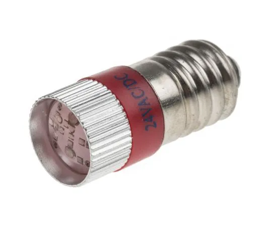 63-6586-32　LED Reflector Bulb, E10, Red, Multichip, 10mm dia., 24V dc　210-030