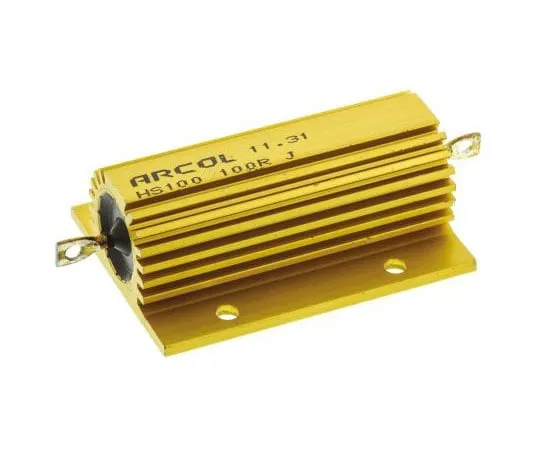 63-7351-53　Arcol HS100 Series Aluminium Ho***d Axial Wire Wound Panel Mount Resistor, 100Ω ±5% 100W　HS100 100R J